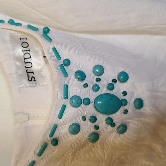 White sleeveless summer dress - Picture 4 of 11